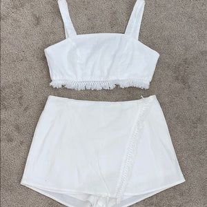 White skort set